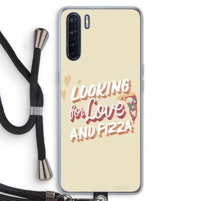 Pizza is the answer: Oppo A91 Transparant Hoesje met koord