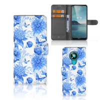 Hoesje voor Nokia 3.4 Flowers Blue