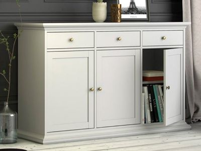Dressoir PARO 3 deuren en 3 lades wit Dressoir PARO 3 deuren en 3 lades wit