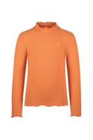 Like Flo Meisjes basic col shirt - Eef - Oranje koraal