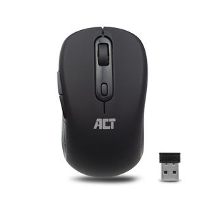 ACT AC5125 Draadloze Muis | Instelbare DPI 1000-1600 | USB Nano Ontvanger | Zwart