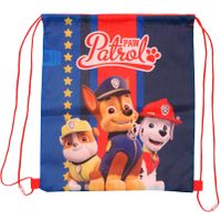 Paw Patrol Chase gymtas/rugzak/rugtas voor kinderen - blauw/rood - polyester - 40 x 35 cm   - - thumbnail