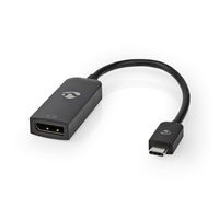 Nedis USB-C Adapter | USB-C Male naar DisplayPort Female | 0.2 m | 1 stuks - CCGP64352BK02 CCGP64352BK02 - thumbnail