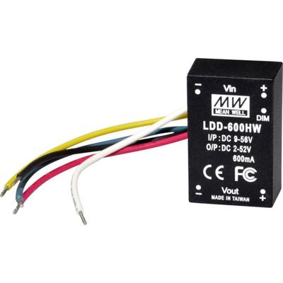 MW Mean Well LDD-600HW DC/DC-converter, print 31.2 W Aantal uitgangen: 1 x Inhoud 1 stuk(s)