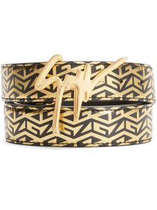 Giuseppe Zanotti ceinture à motif monogrammé - Or