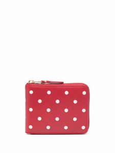 Comme Des Garçons Wallet petit portefeuille à pois - Rouge