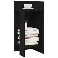 Bijzettafels 2 st met plank 25,5x27x60 cm zwart