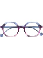 L.A. EYEWORKS lunettes de vue Quinto à monture géométrique - Bleu