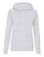 Fruit Of The Loom F409 Ladies´ Classic Hooded Sweat - Heather Grey - XS - thumbnail