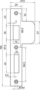 Nemef Sluitplaat P4139/17 Ls Rechth. Sluitplaat P4139/17 - 9413990172 - 9413990172