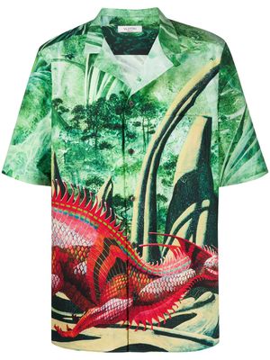 Valentino Garavani chemise imprimée à manches courtes - Vert