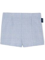 Gucci Kids short en tweed à motif pied-de-poule - Bleu