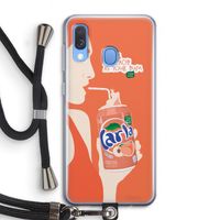 Peach please!: Samsung Galaxy A40 Transparant Hoesje met koord
