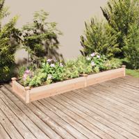 VidaXL Plantenbak verhoogd met voering 240x60x25 cm massief vurenhout