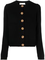 Tory Burch cardigan en maille fine à boutonnière - Noir - thumbnail