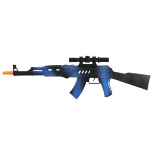 Verkleed speelgoed Politie/soldaten geweer - machinegeweer - zwart/blauw - plastic - 69 cm   -