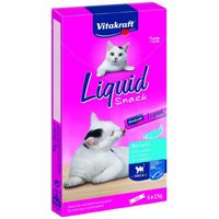 Vitakraft Liquid Snacks met zalm kattensnack (6 x 15g) 11 verpakkingen