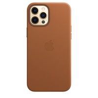 Apple origineel Leather MagSafe Case iPhone 12 Pro Max Saddle Brown - MHKL3ZM/A - thumbnail