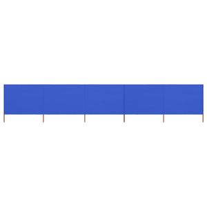 VidaXL Windscherm 5-panelen 600x160 cm stof azuurblauw