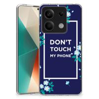 Xiaomi Redmi Note 13 5G Silicone-hoesje Flowers Blue DTMP