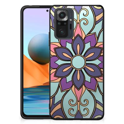 Xiaomi Redmi Note 10 Pro Bloemen Hoesje Purple Flower