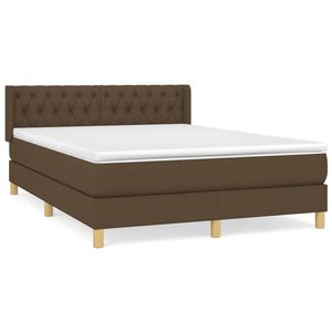 The Living Store Boxspringbed - Rustgevende Nachtrust - Bed in donkerbruin - 203 x 147 x 78/88 cm - Comfortabel en