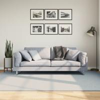VidaXL Vloerkleed huarte laagpolig zacht wasbaar 160x230 cm blauw