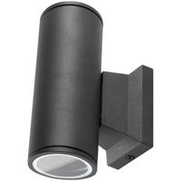 LED Tuinverlichting - Wandlamp Buiten - Aigi Wally Up and Down - GU10 Fitting - Rond - Mat Zwart - Aluminium - Philips - CorePro 830 36D - 9.2W - Warm Wit 3000K