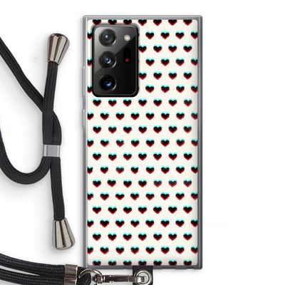Hartjes: Samsung Galaxy Note 20 Ultra / Note 20 Ultra 5G Transparant Hoesje met koord