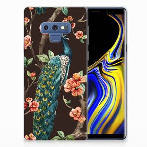 Samsung Galaxy Note 9 TPU Hoesje Pauw met Bloemen