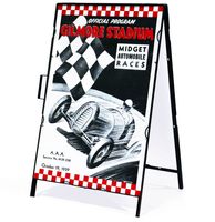 Gilmore Stadium Midget Automobile Races Metalen Frame Met Bord