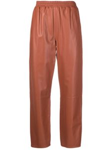 Arma pantalon en cuir à coupe droite - Marron