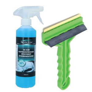 Ijskrabber met antivries spray voor auto - 500 ml - incl. trekker - ruitenontdooier