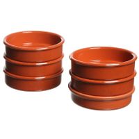 6x Luxe creme brulee schaaltjes terracotta 11 cm