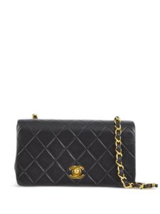 CHANEL Pre-Owned mini sac porté épaule Full Flap (1985-1990) - Noir