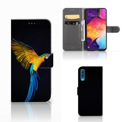 Samsung Galaxy A50 | Telefoonhoesje | Met pasjeshouder | Papegaai