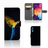 Samsung Galaxy A50 | Telefoonhoesje | Met pasjeshouder | Papegaai