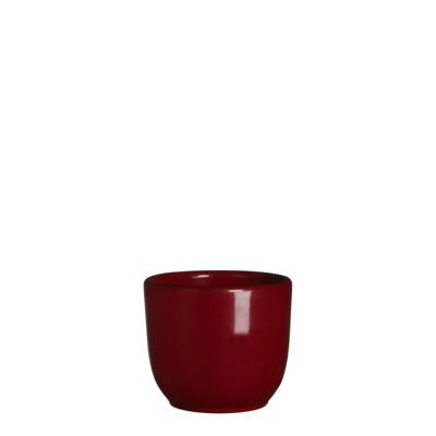 Bloempot Pot rond tusca 6.5 x 7.5 cm d.rood Mica - Mica decorations
