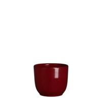 Bloempot Pot rond tusca 6.5 x 7.5 cm d.rood Mica - Mica decorations