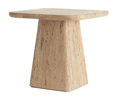Light & Living Bijzettafel 'Kepami' Travertin, 45 x 45cm, kleur Zand