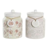 Tin DKD Home Decor 12 x 12 x 16 cm 1 L Dolomite Traditioneel (2 Stuks)