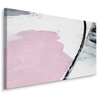 Schilderij - Abstract in het roze, een echte eycatcher in huis, premium print