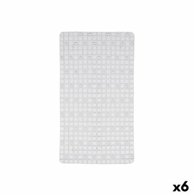 Antislipmat voor in de douche Ruiten Transparant PVC 67,7 x 38,5 x 0,7 cm (6 Stuks)