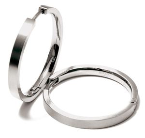 Boccia 0517-01 Oorringen Titanium zilverkleurig 2,7 x 24 mm