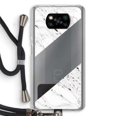 Biggest stripe: Xiaomi Poco X3 Pro Transparant Hoesje met koord