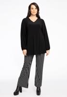 Yoek Pantalon Bootleg STRIPES | Zwart | Maat 50/52