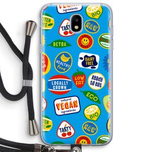 Fruitsticker: Samsung Galaxy J5 (2017) Transparant Hoesje met koord