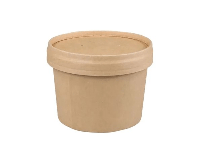 Soepbeker + Deksel FSC Kraft 236ml (25 stuks)