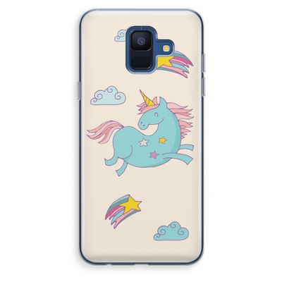 Vliegende eenhoorn: Samsung Galaxy A6 (2018) Transparant Hoesje