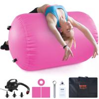 VEVOR opblaasbare gymnastiekmat gymnastiekmat 60 x 123 cm, luchtmat fitnessmat pomp tumblingmatten, multifunctionele tumblingmat thuisgebruik/gym/yoga/cheerleading